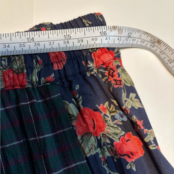 Petite Sophisticate PXL 2 pc vest & skirt patchwork plaid & floral - Picture 6 of 13